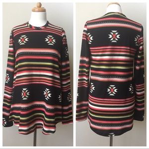 Show Me Your Mumu Long Sleeve Multicolor Print Top
